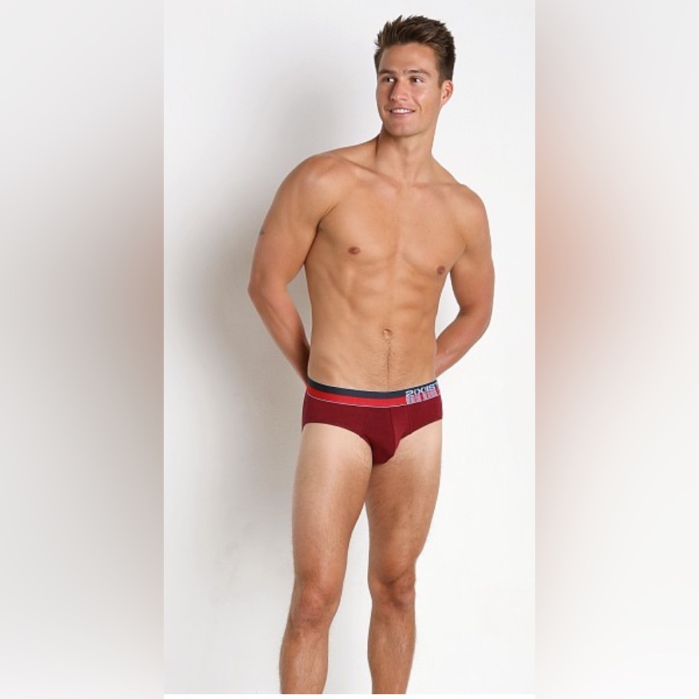 2xist Men's Black Barcode No show Briefs